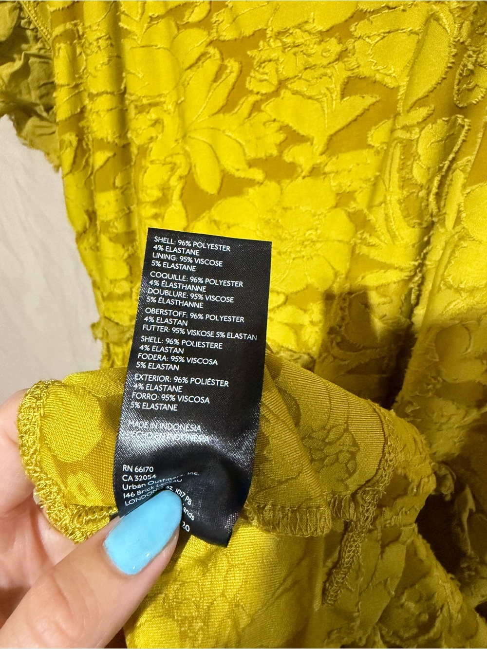 Anthropologie Playful Ruffle Mini Dress Mustard Chartreuse - Picture 4 of 5